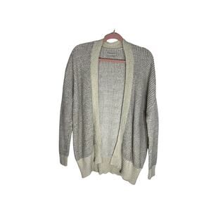 Urban Outfitters Cream Beige Oversized Long Sleeve Open Knit Cardigan Size XS